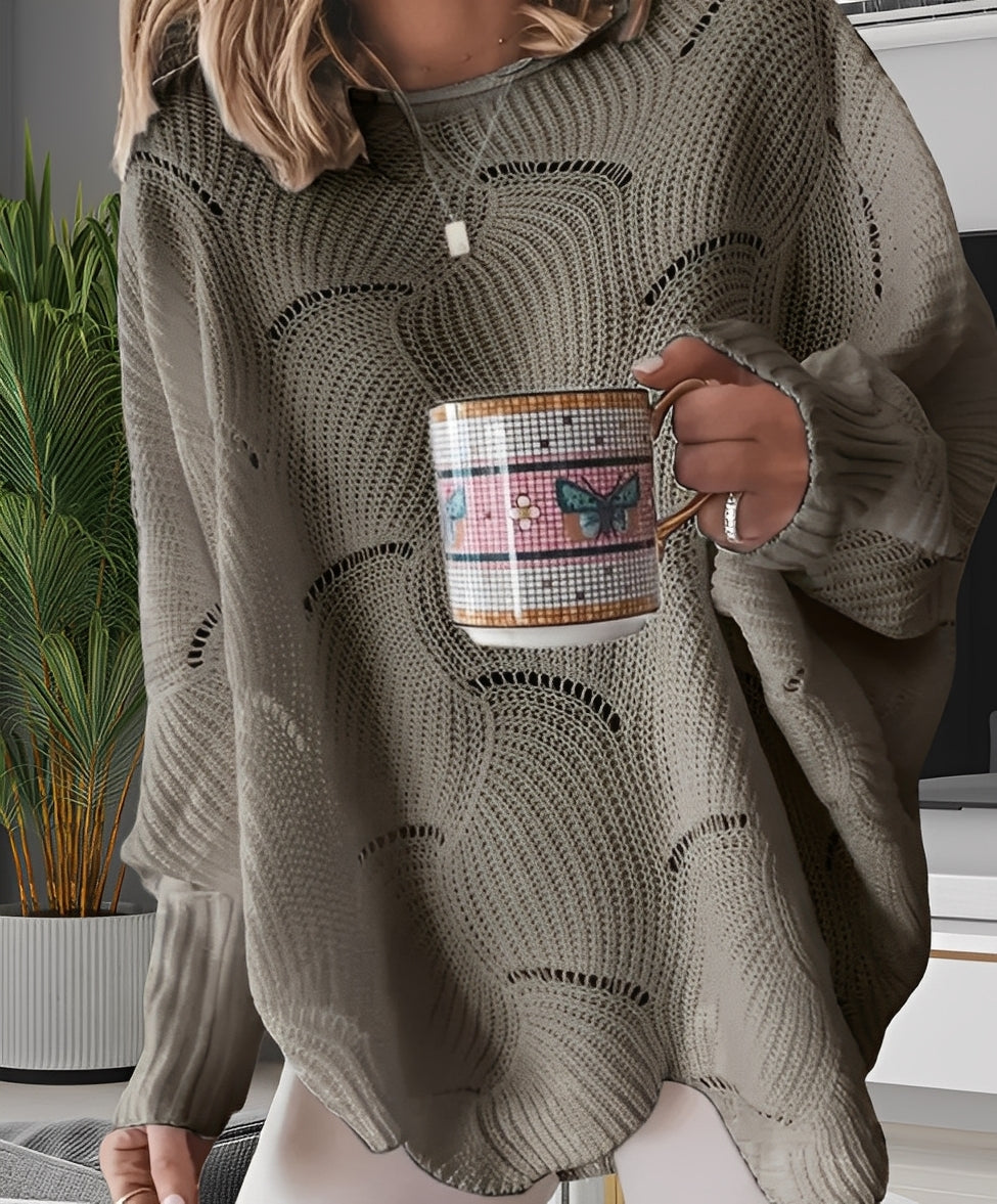 Kassandra - Pull féminin chic avec détails découpés