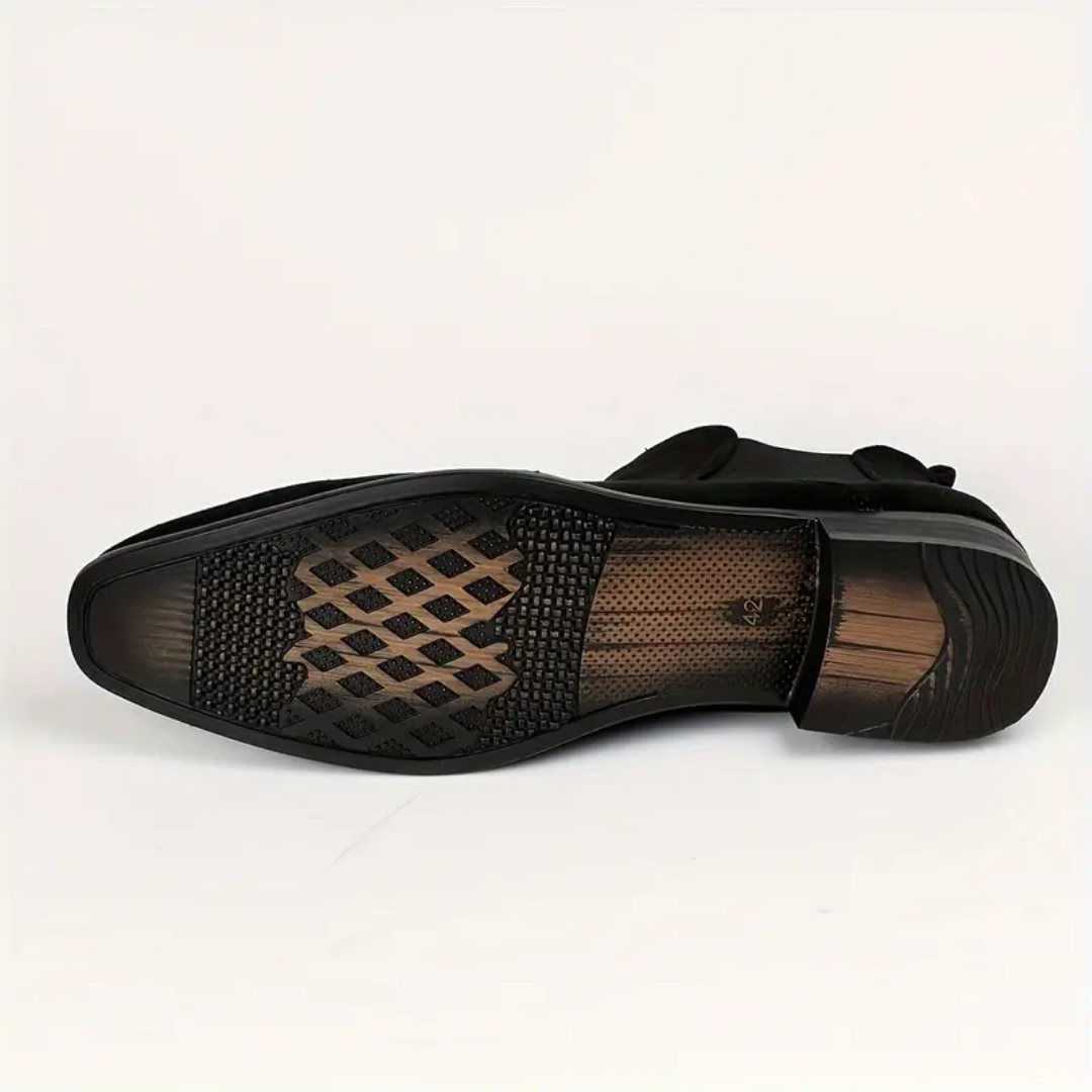 Dario – Bottines Chelsea en Cuir Véritable avec Petit Talon