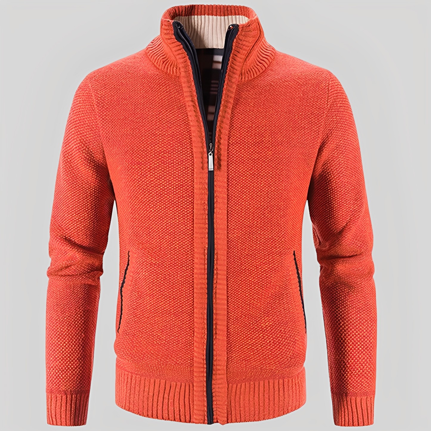 Kelvin - Cardigan Simple avec Fermeture Éclair pour Hommes