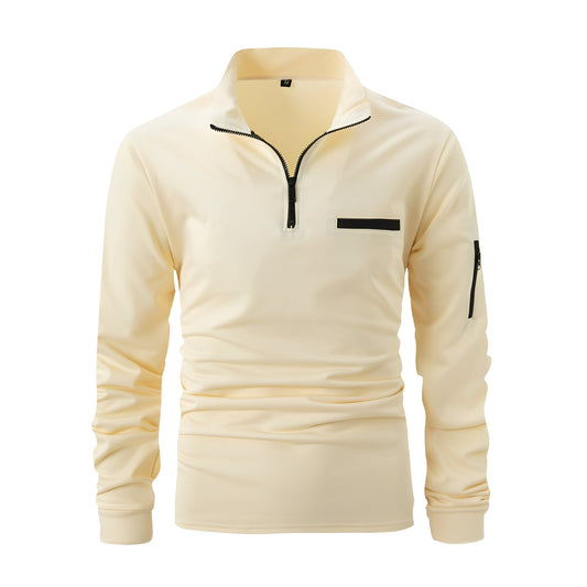 Lucian - Chemise détendue avec fermeture éclair et poche pour hommes