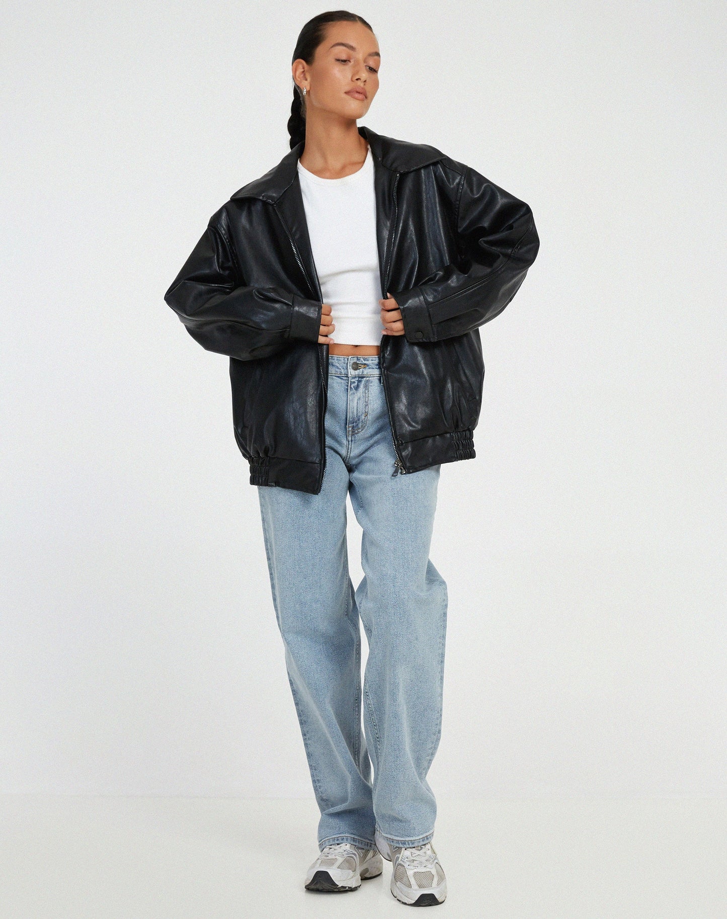 Ariane – Blouson en cuir pour femmes de style large