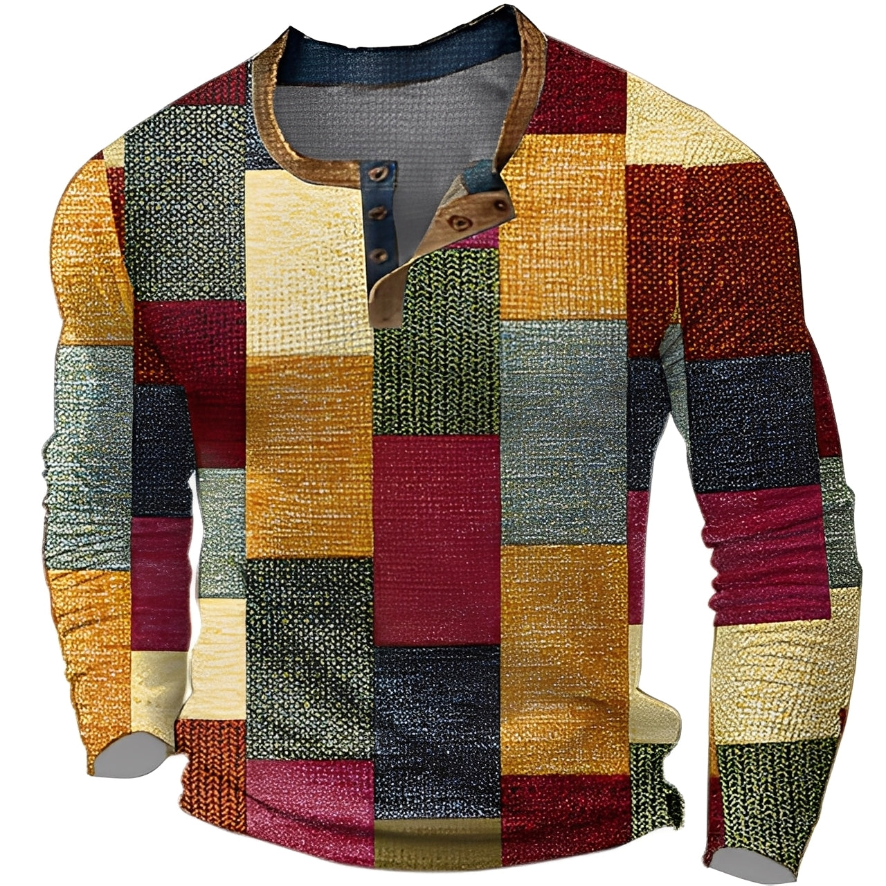 Brennan - Chemise homme relax à manches longues avec design