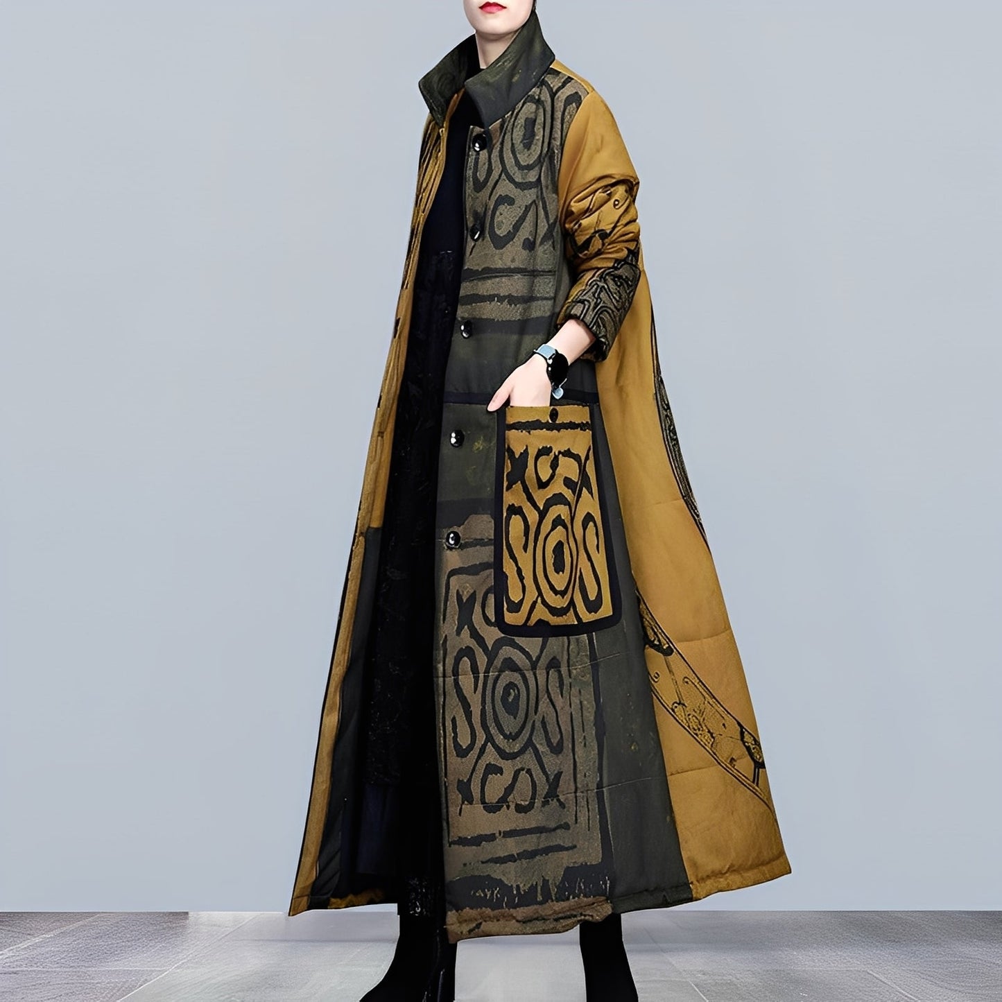 Ashlie - Manteau décontracté avec col haut pour femmes