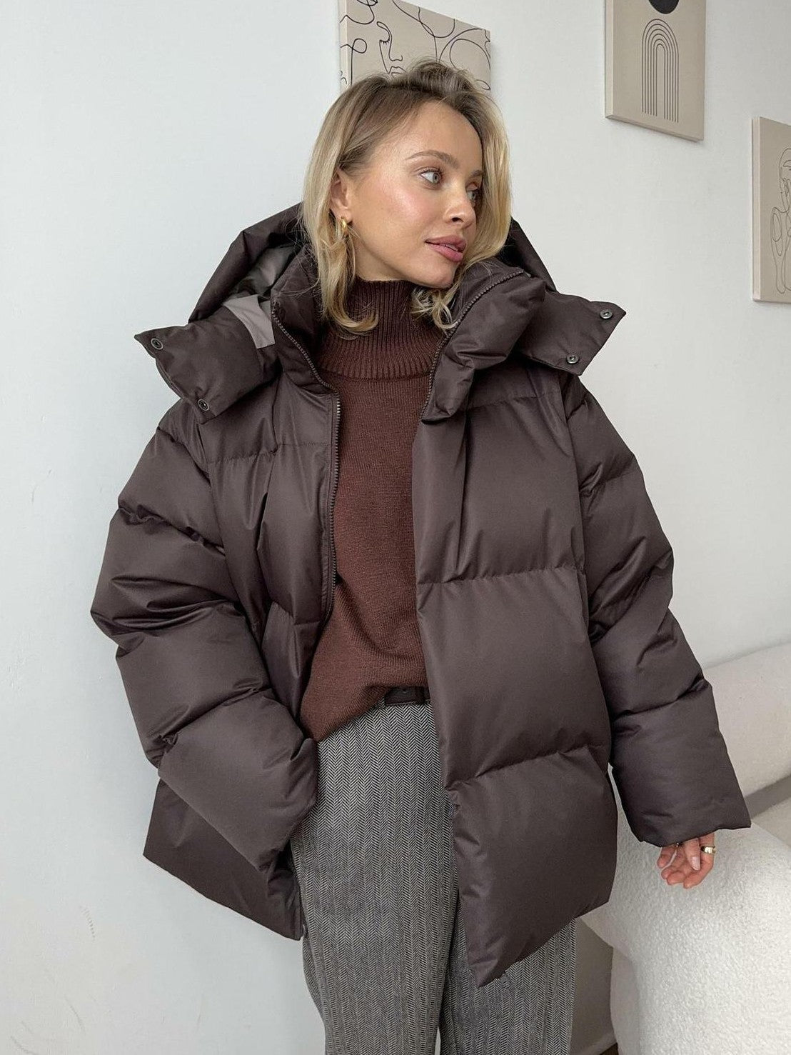 Louisa - Veste courte matelassée avec capuche