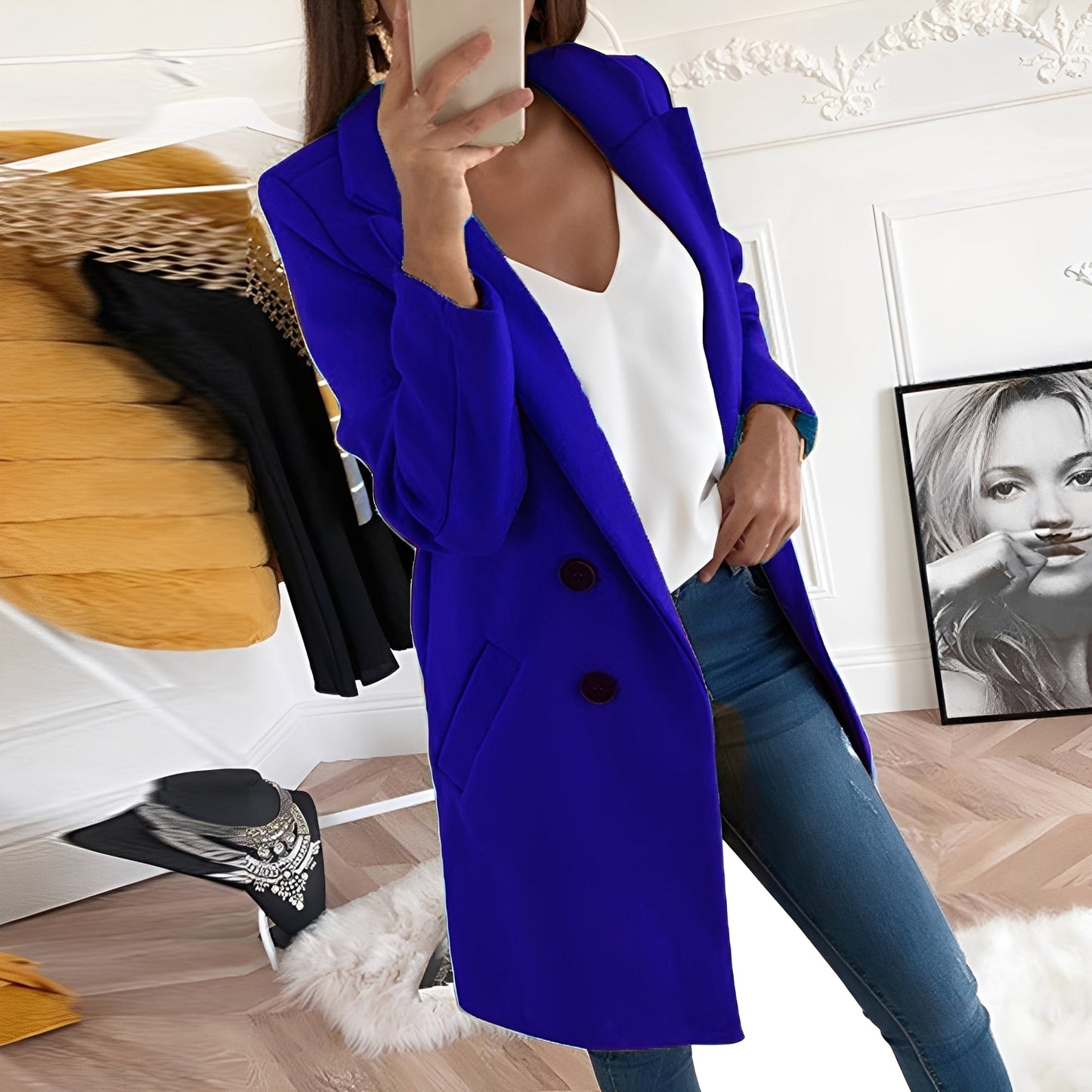 Nichole - Long manteau chic et chaud pour femmes