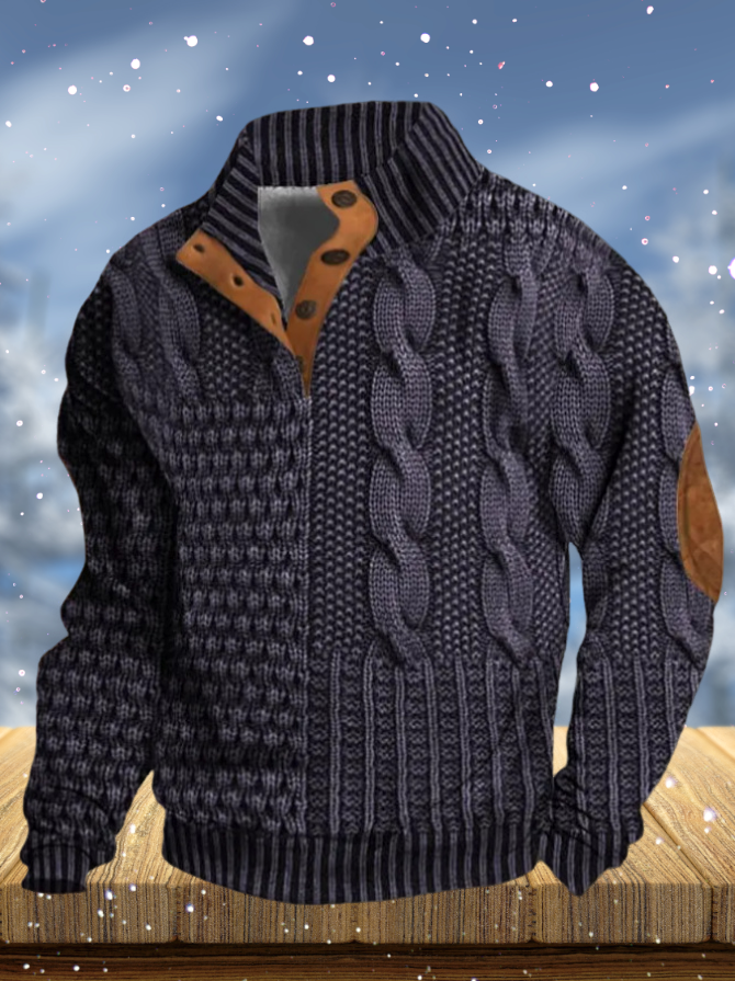 Apolo - T-shirt à Manches Longues avec Imprimé Tricot 3D