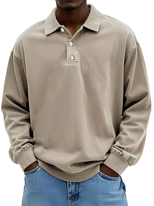 Clayton - Polo traditionnel à manches longues pour hommes