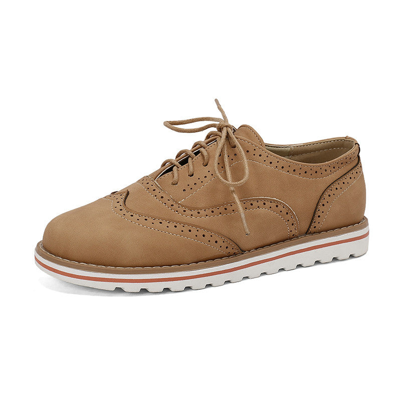 Gemma - Chaussures Derby en daim pour femmes, style décontracté