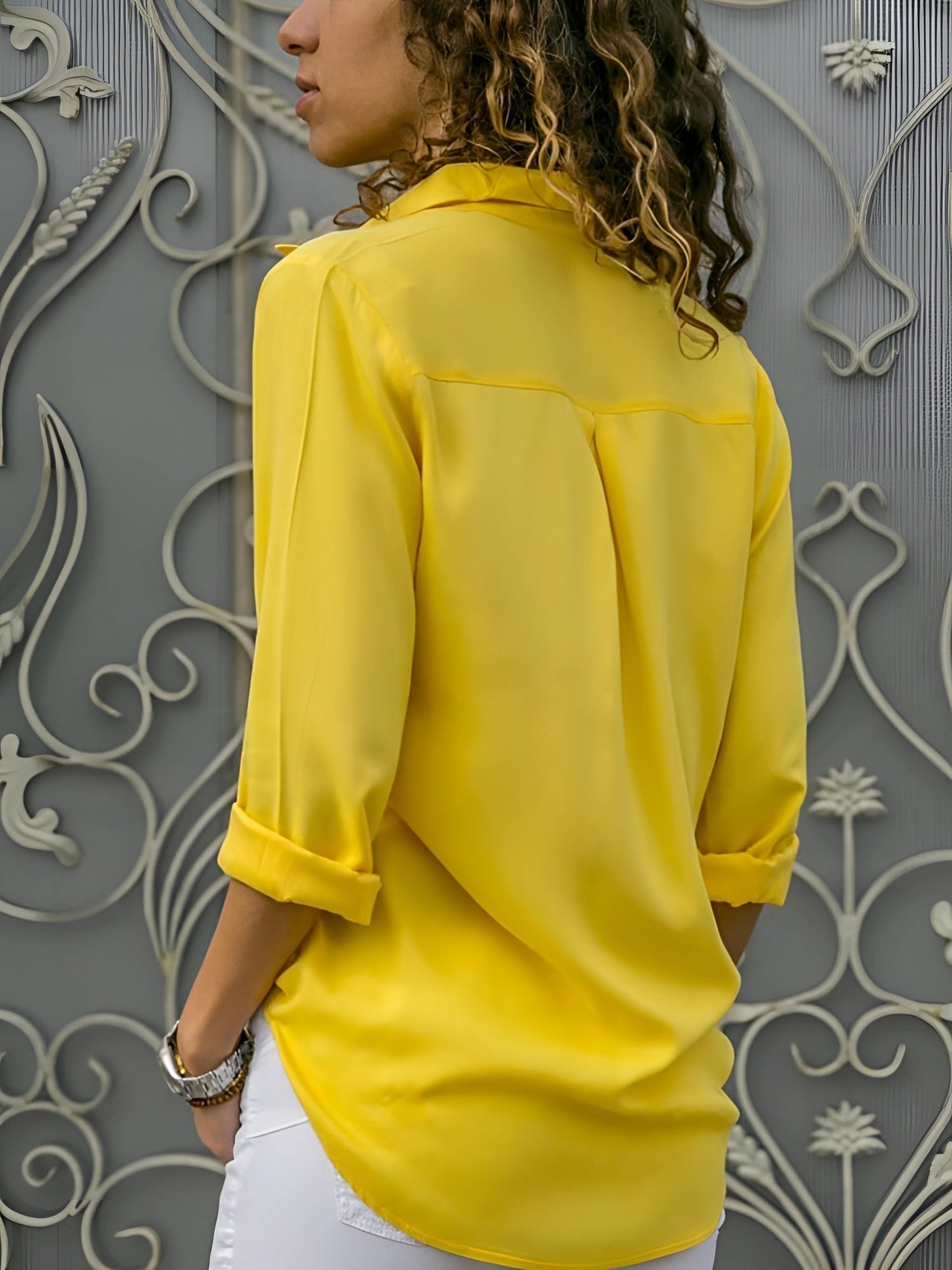 Ivy - A long-sleeved silk blouse for women