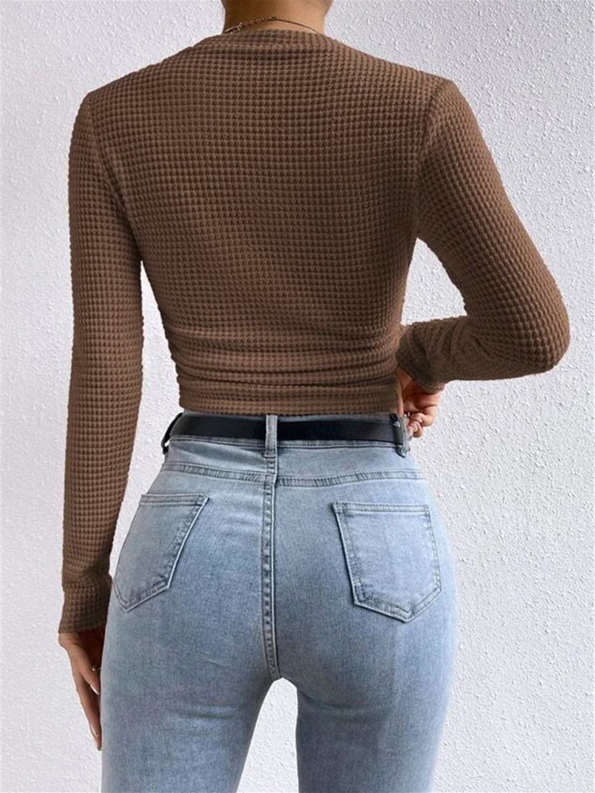 Tessa – Pull-over Slim en Waffle