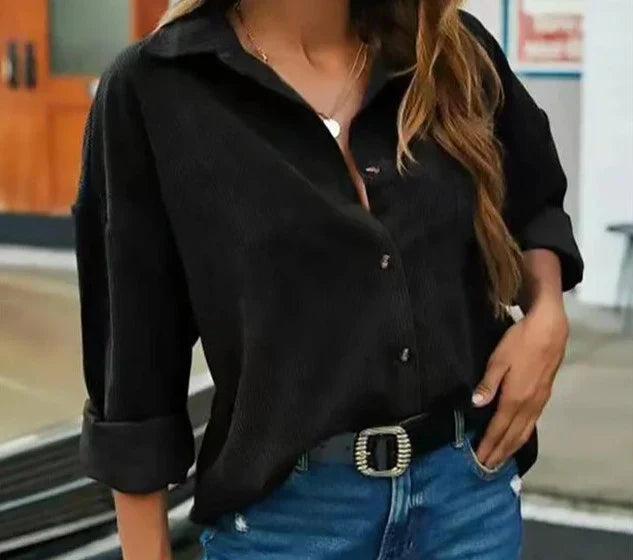 Wendela - Chemise en velours côtelé au look tendance
