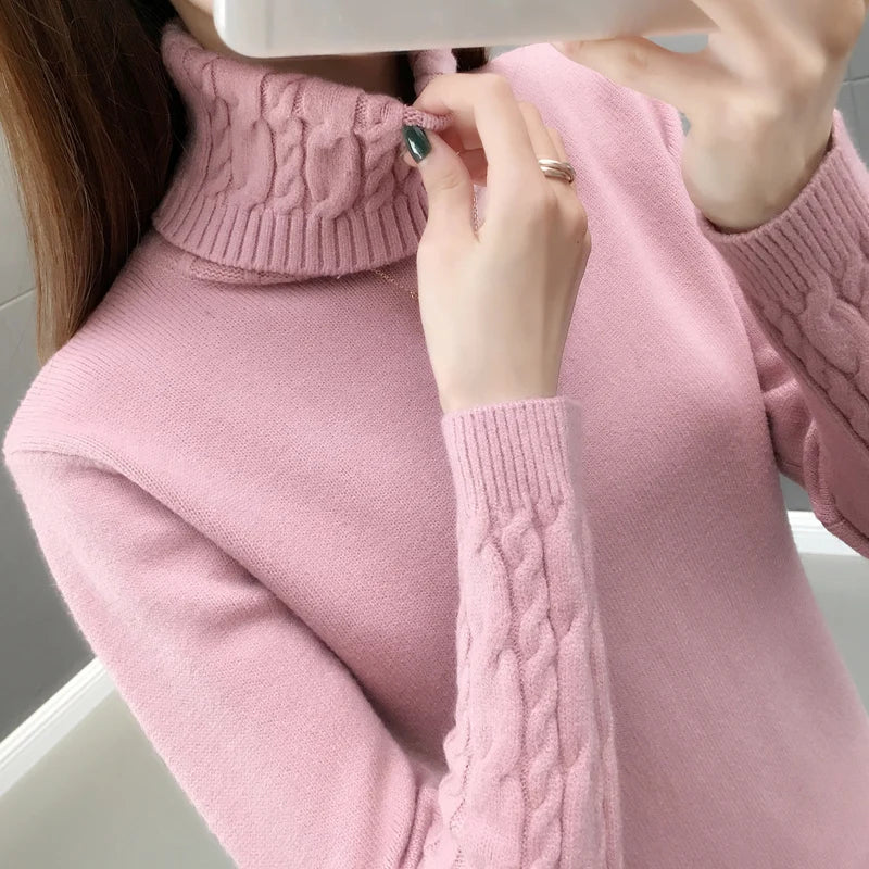 Etta - Pull à col roulé épaissi et coupe slim
