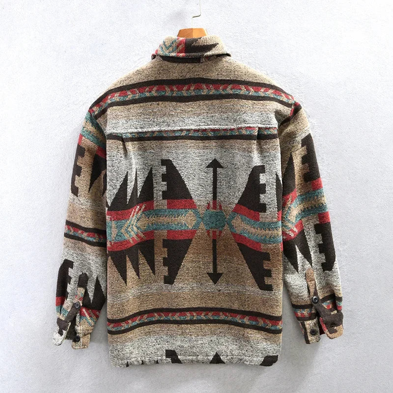 Leon – Veste chemise motif aztèque