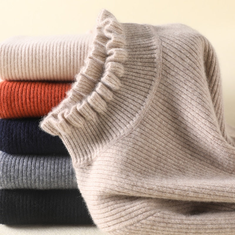 Alva - Pull en Cachemire à Col Roulé