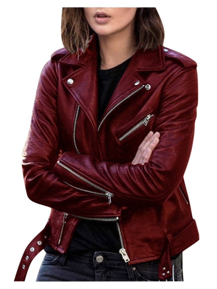 Waleria - Veste en cuir, silhouette affinée