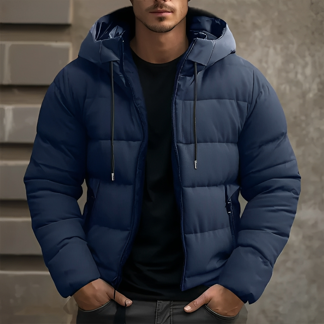 Dante - Warm winter jacket with hood for men