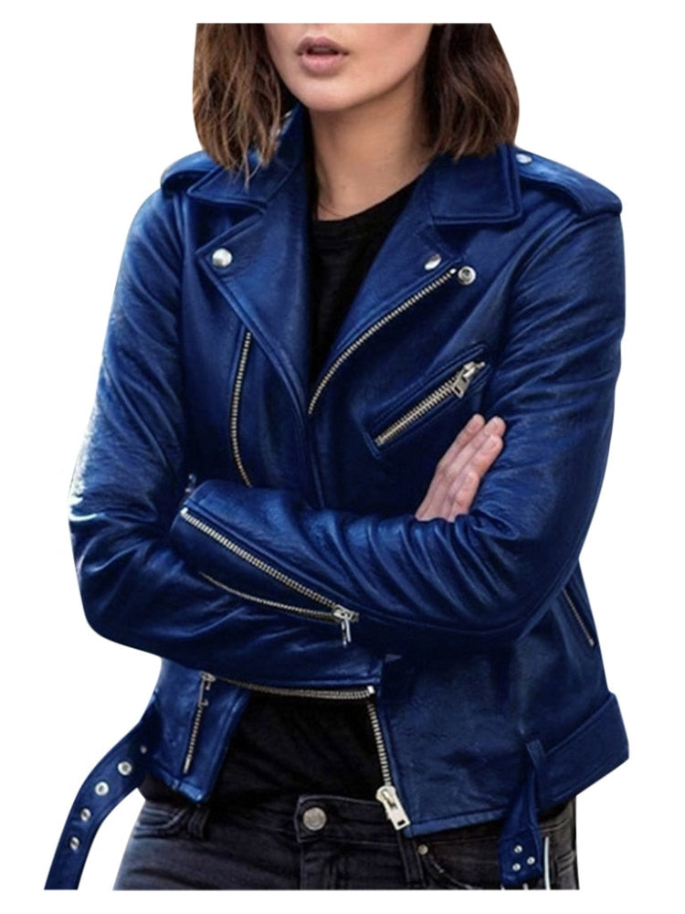 Waleria - Veste en cuir, silhouette affinée