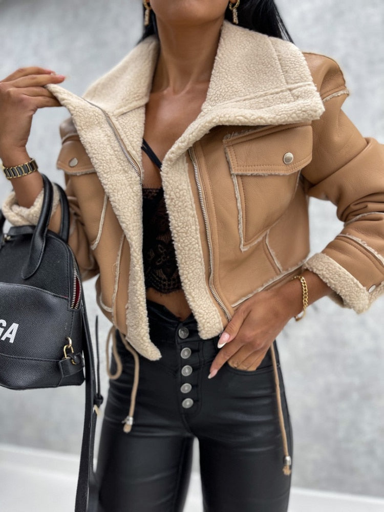 Anya - Blouson Motard Cuir Vegan