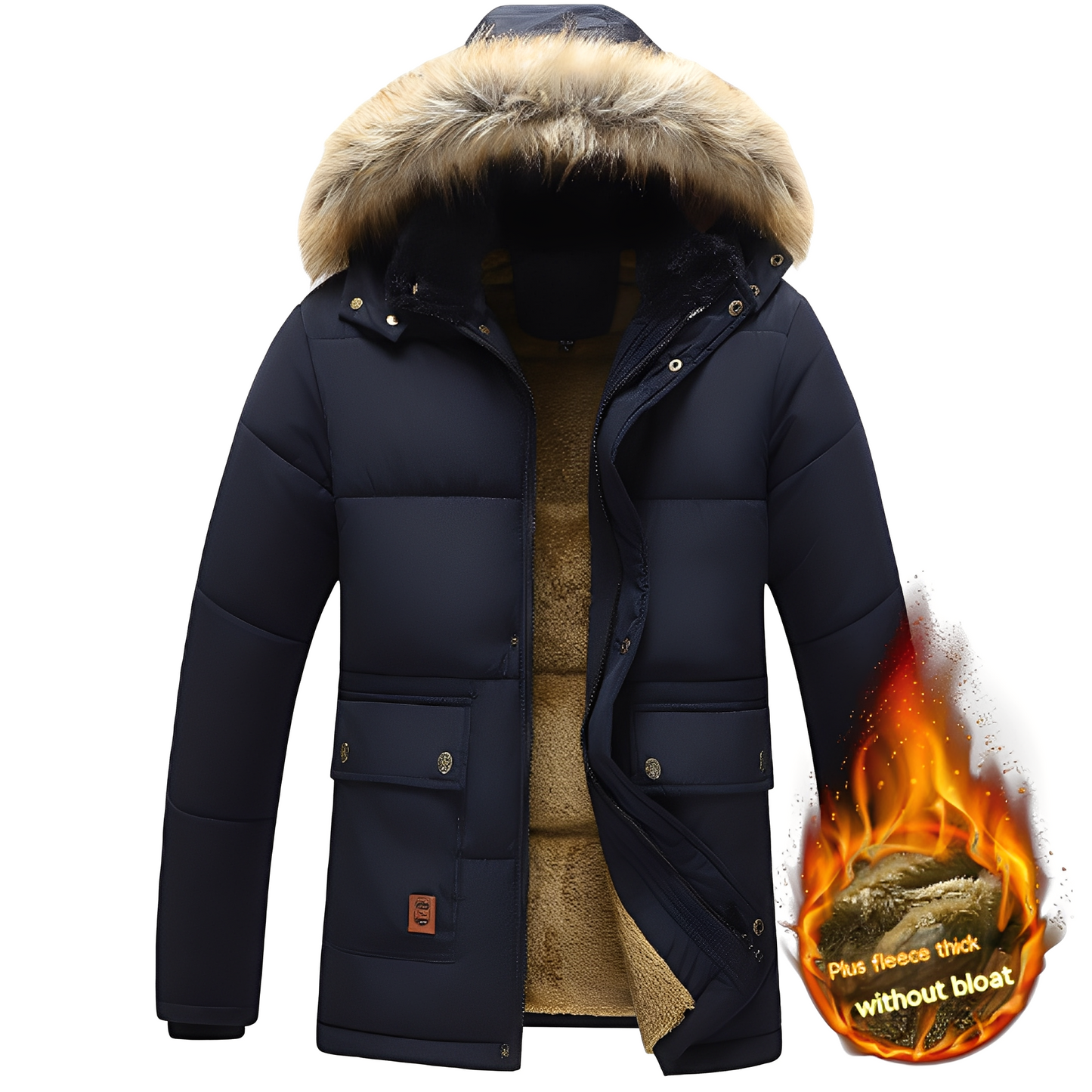 Crispian - Parka très chaude avec capuche amovible pour hommes