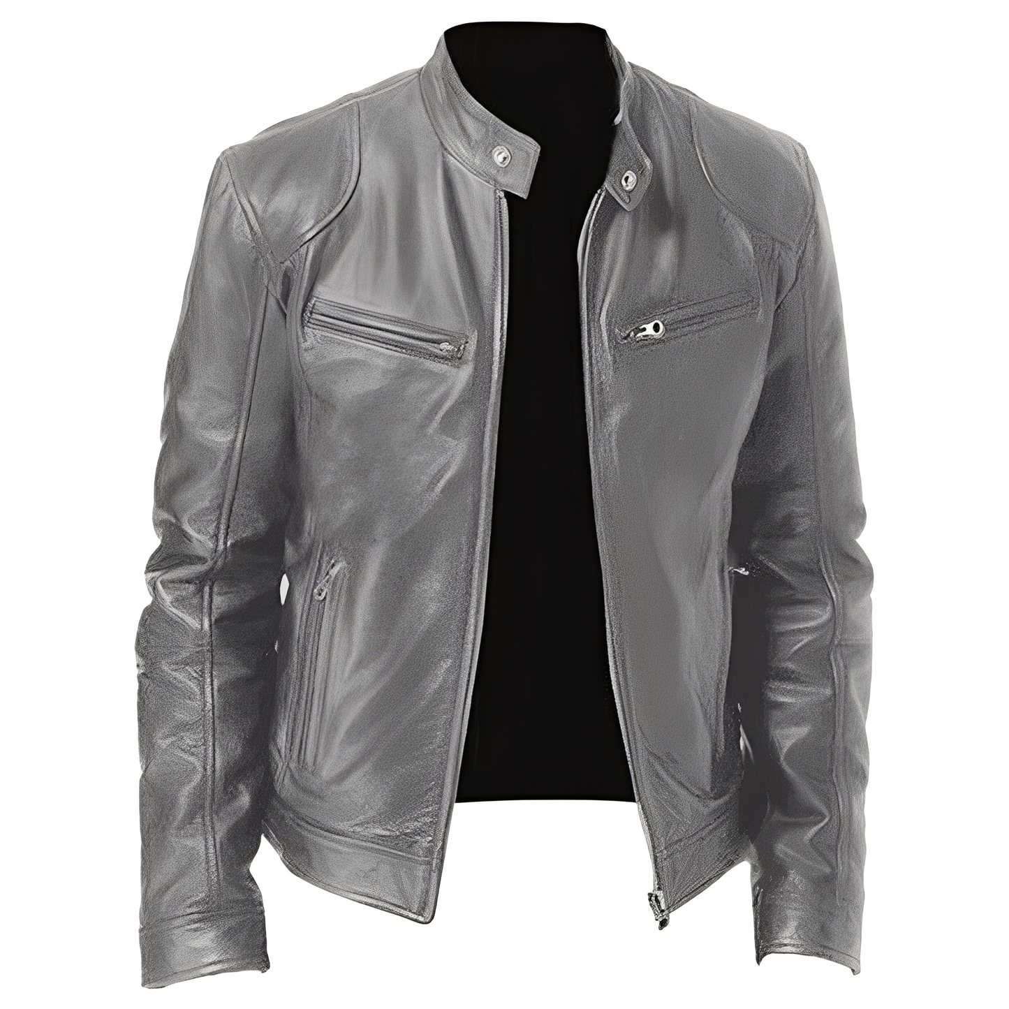 Jaron - Blouson en cuir synthétique relax pour hommes