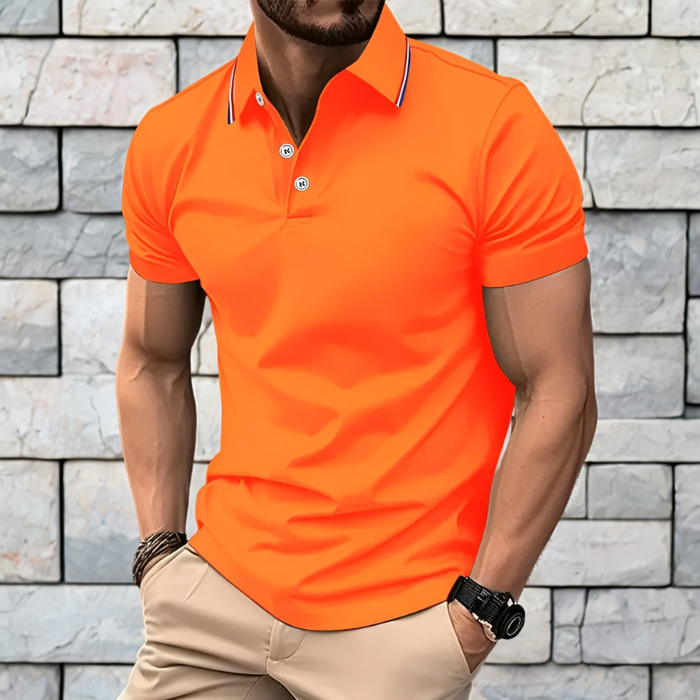 Crosby - T-shirt polo manches courtes décontracté pour hommes