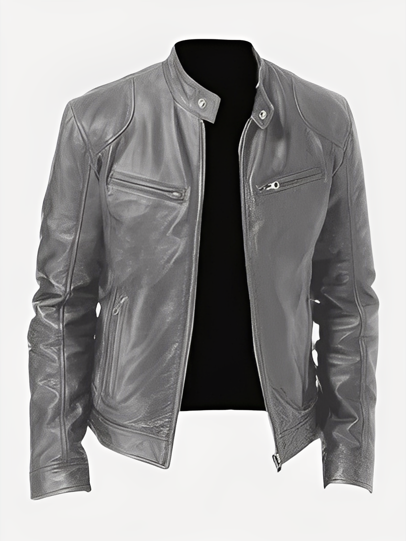 Clifford - Blouson en cuir classique et polyvalent pour homme