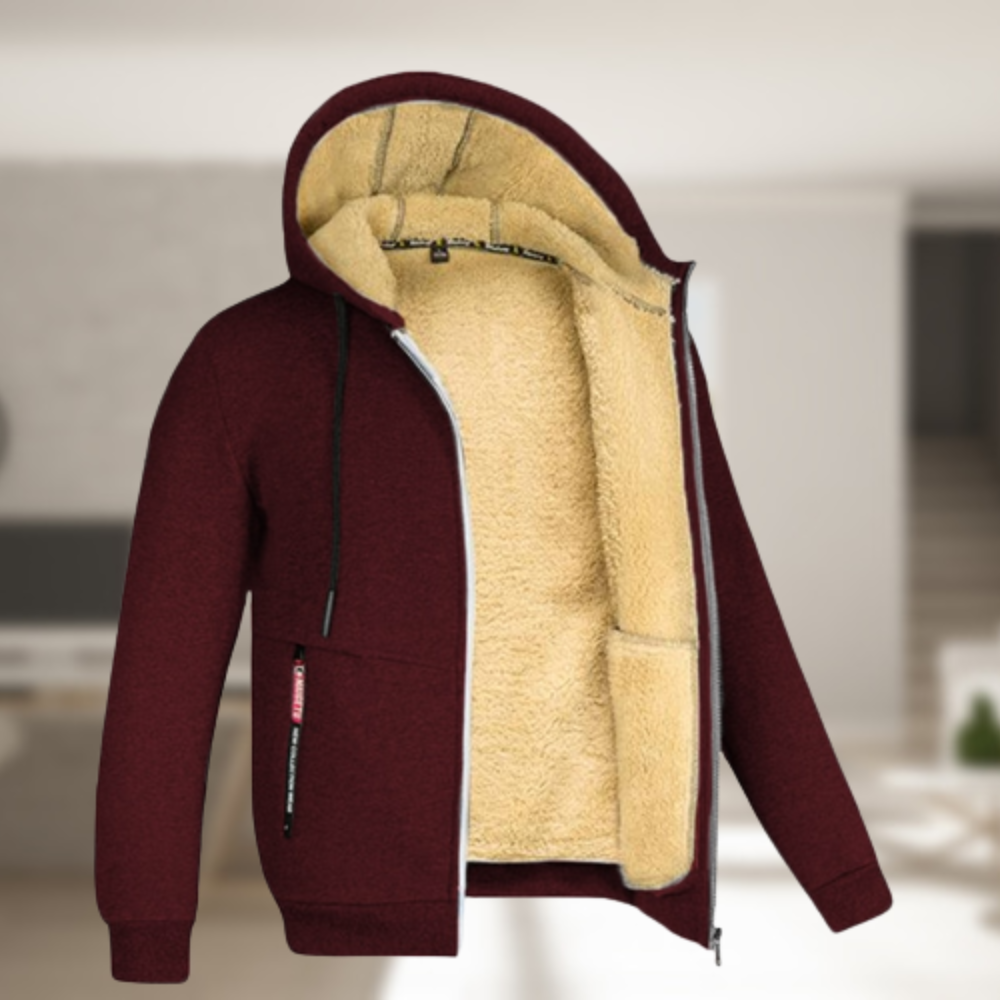 Andrew – Manteau d'hiver à capuche en polaire