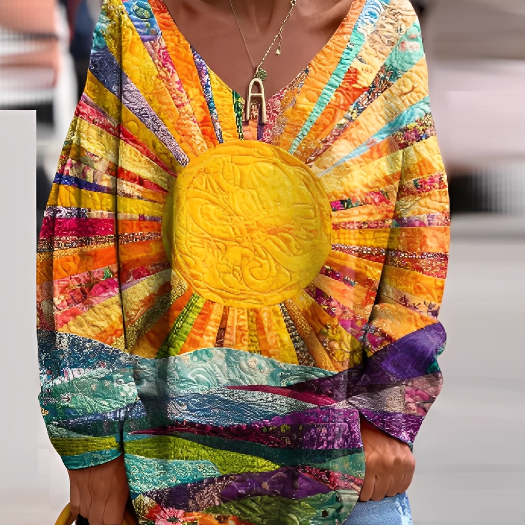 Sidonie - Colorful blouse for women