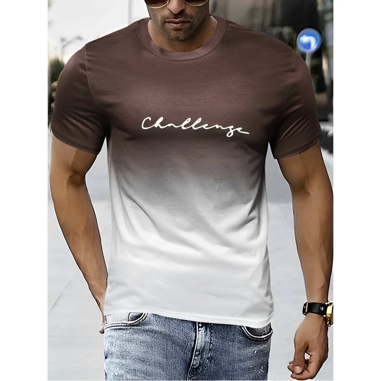 Josiah - Tee-shirt à imprimé dégradé pour hommes