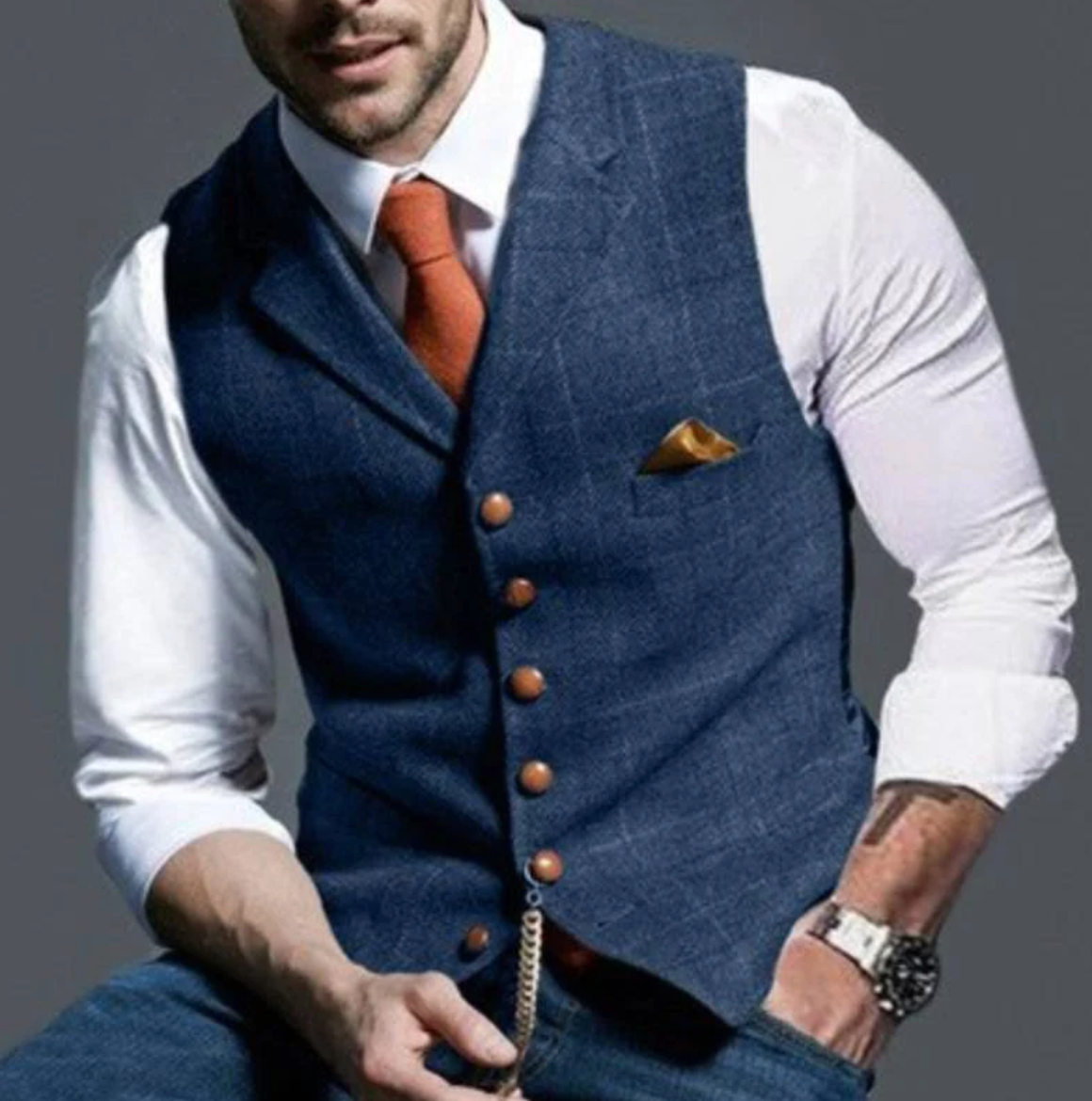 Jericho - gilet carreaux homme