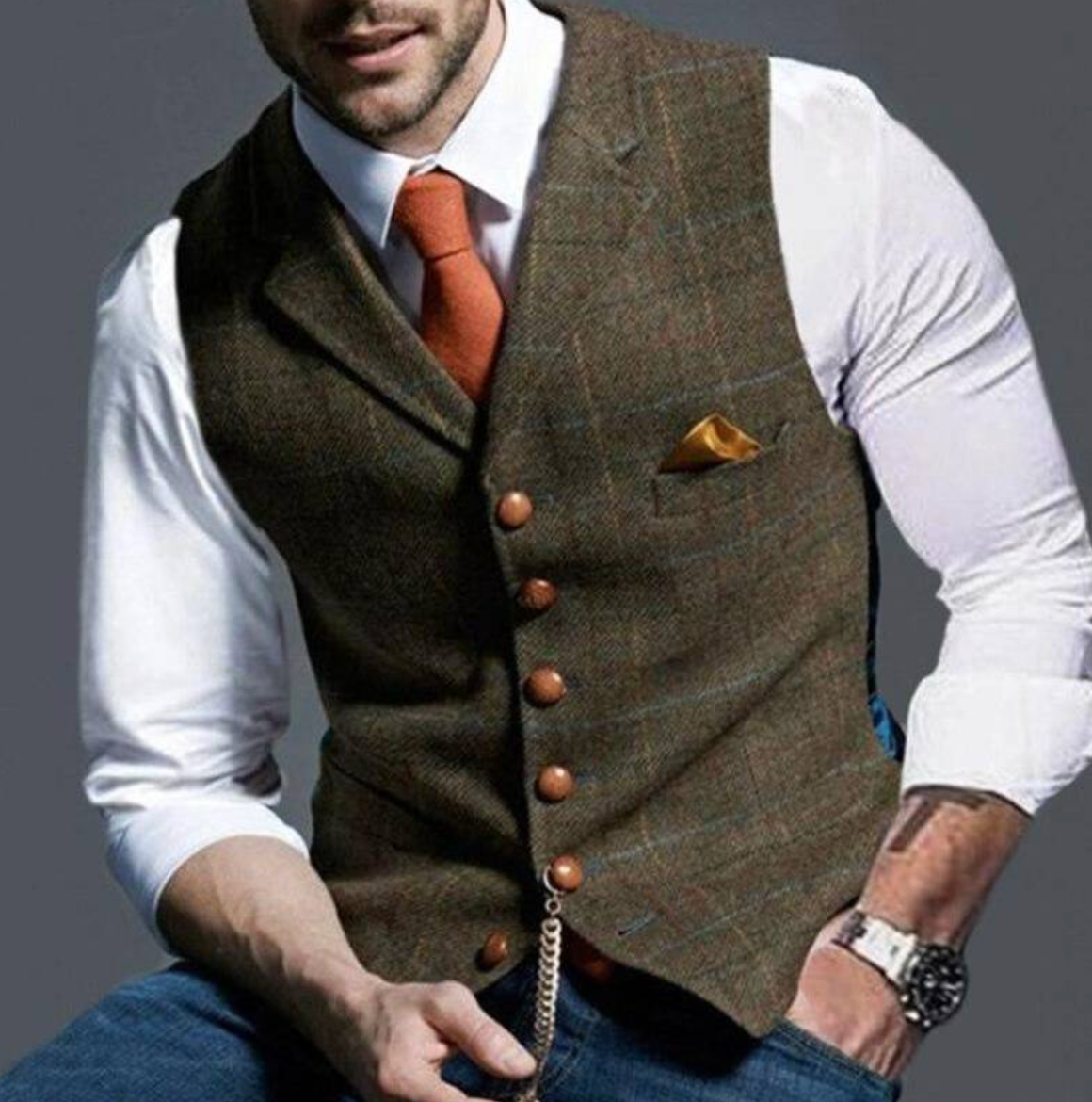 Jericho - gilet carreaux homme