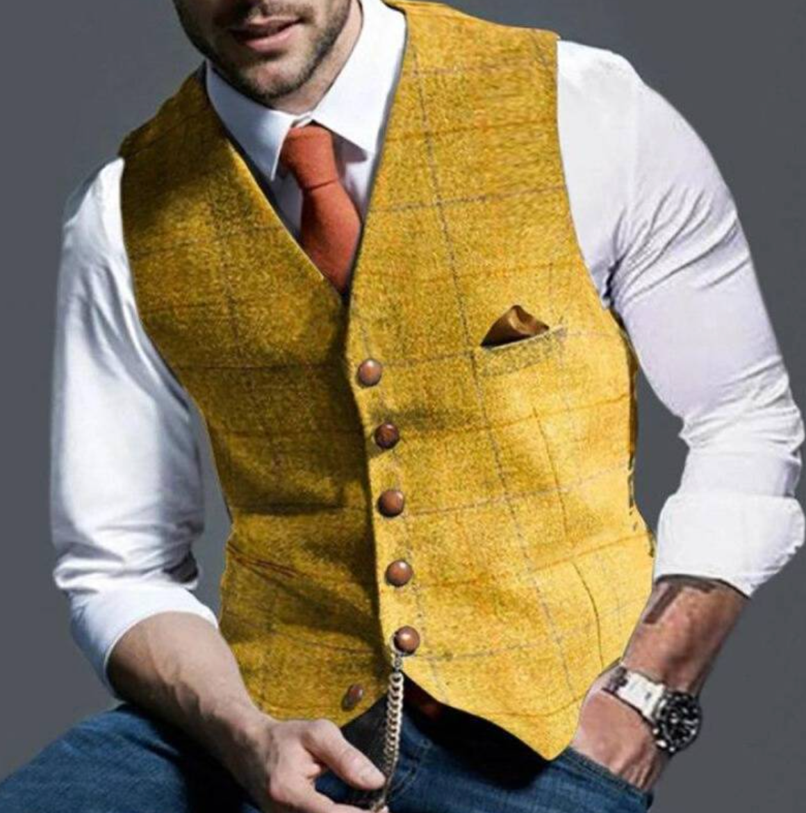 Jericho - gilet carreaux homme