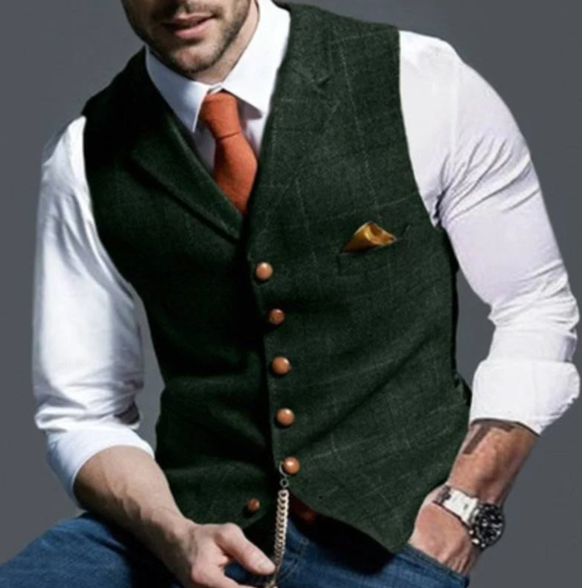 Jericho - gilet carreaux homme