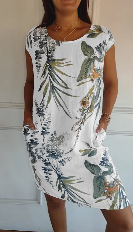 Britt – Robe à motif avec col arrondi