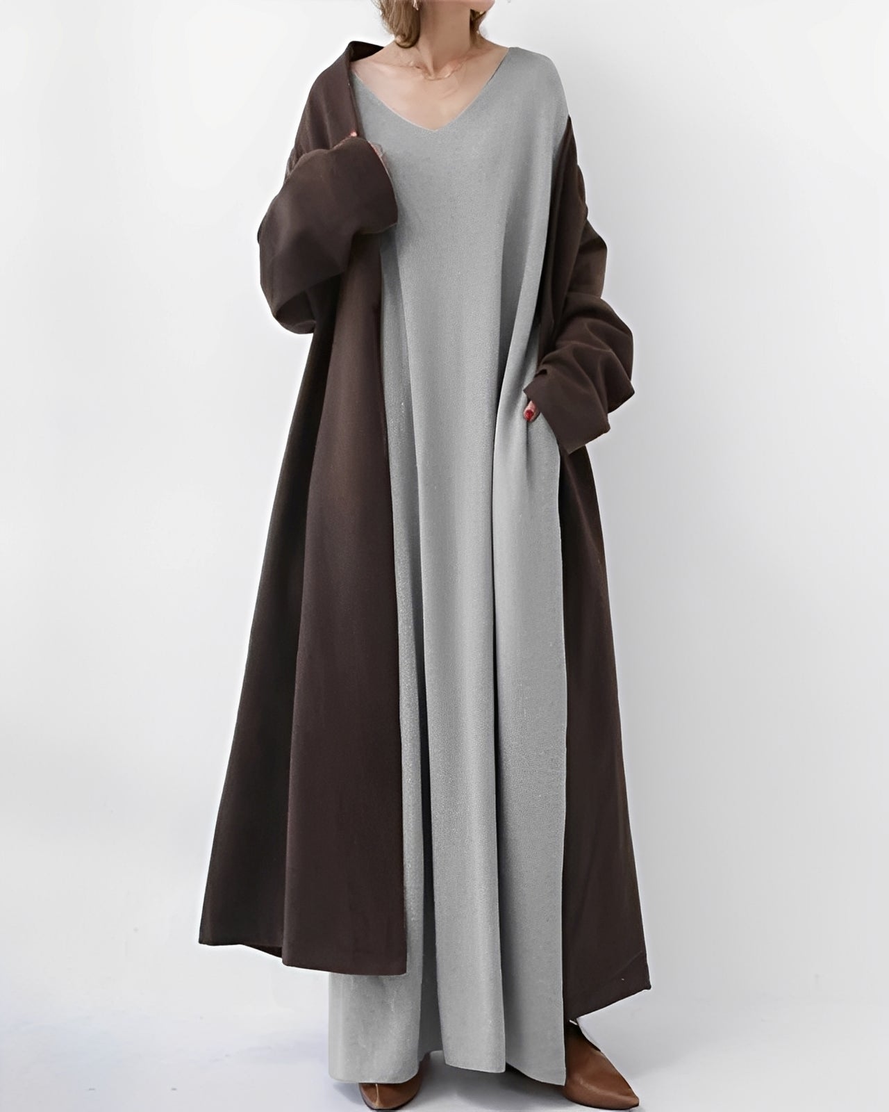 Eliana – Robe Longue à Manches Longues