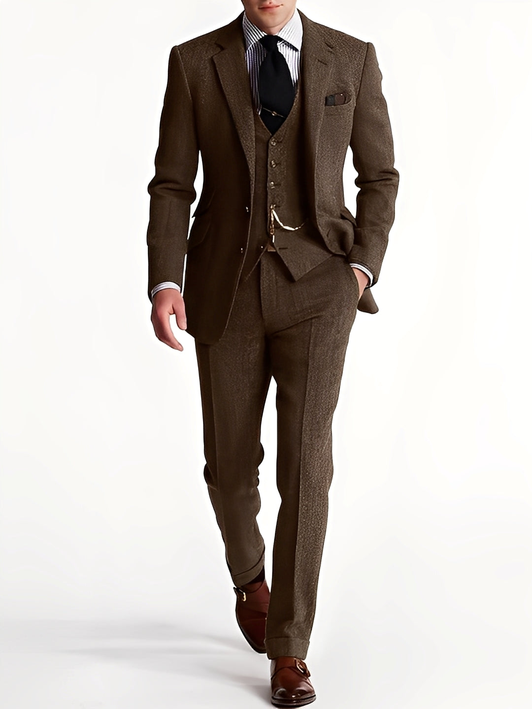 Desmond - Ensemble trois pièces en tweed chic pour hommes