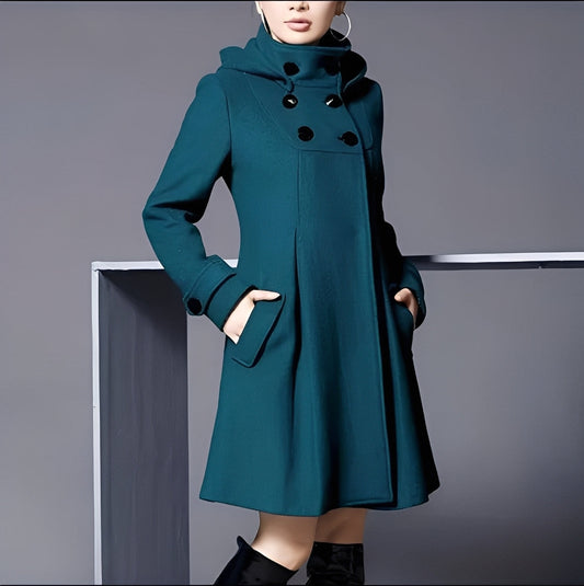 Maree - Manteau décontracté à capuche avec poches sur les côtés pour femmes