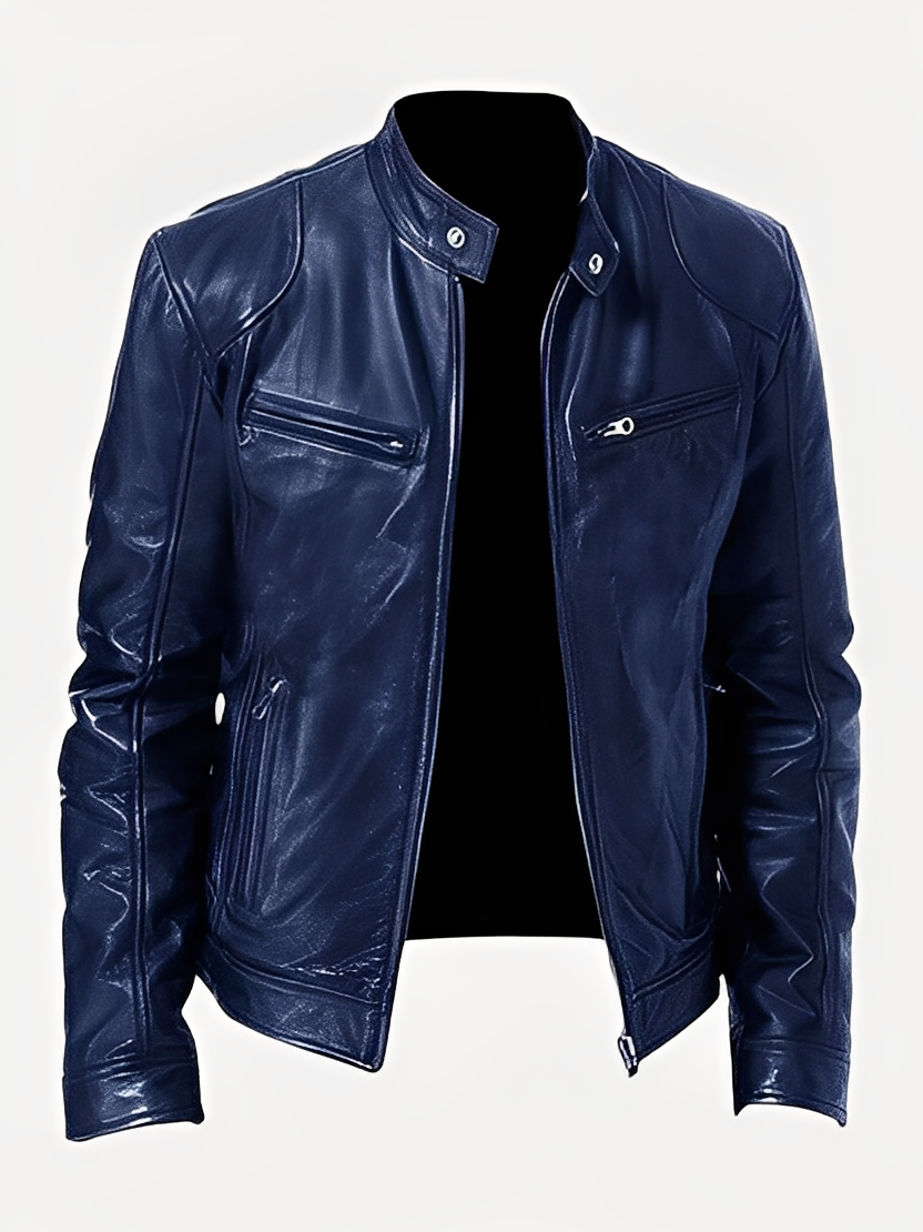 Clifford - Blouson en cuir classique et polyvalent pour homme