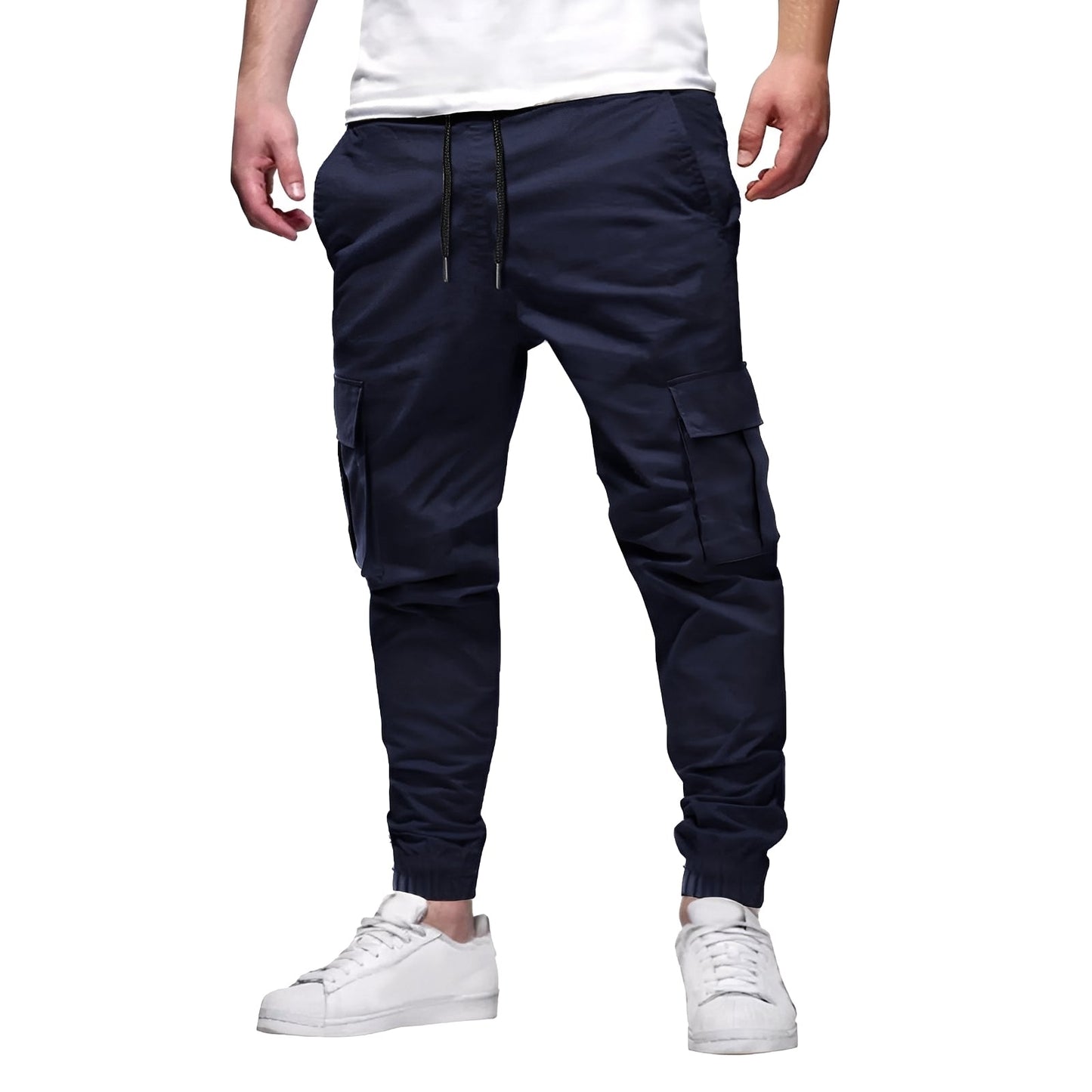 Tevin - Pantalon cargo stretch étroit et décontracté pour hommes