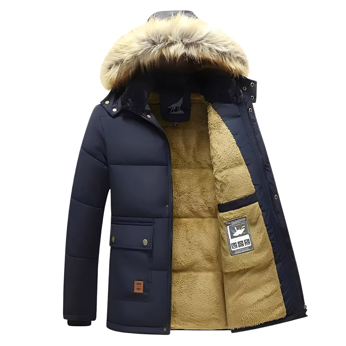 Crispian - Parka très chaude avec capuche amovible pour hommes
