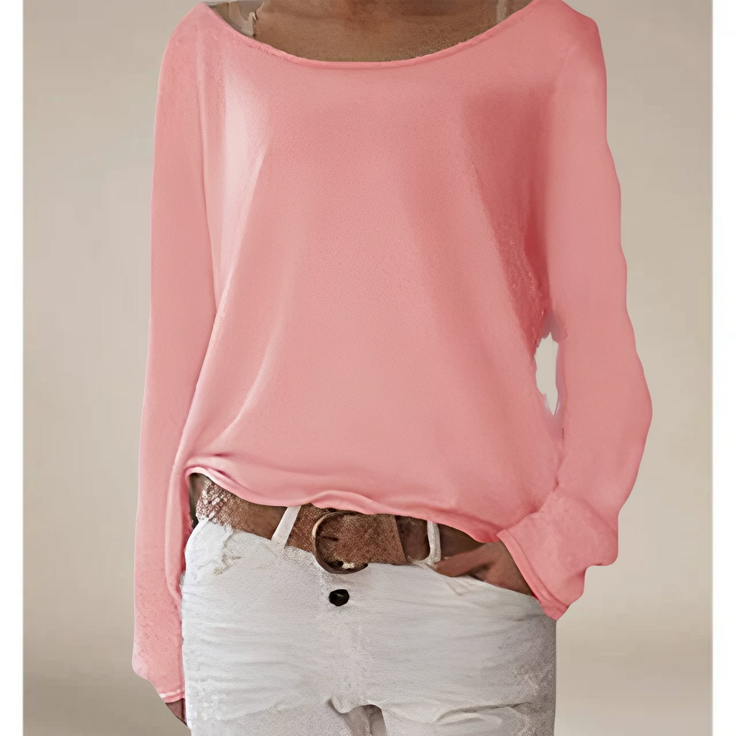 Alexa – Pull léger en maille fine avec col rond