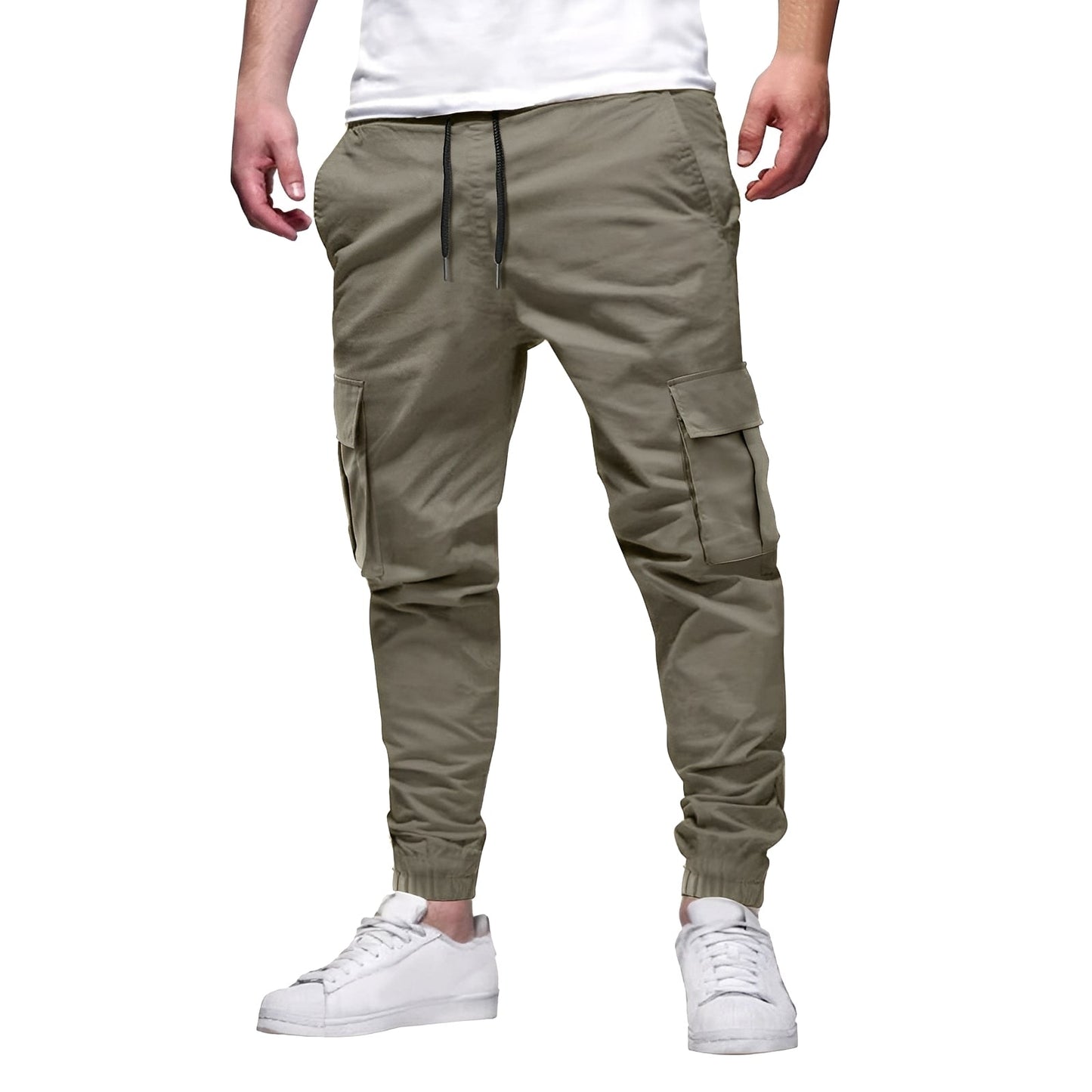 Tevin - Pantalon cargo stretch étroit et décontracté pour hommes