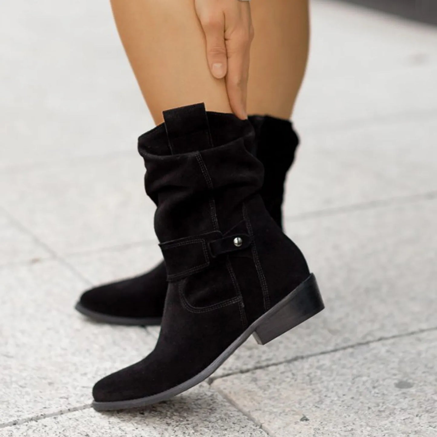 Elisa – Bottines en daim | Chic & Confortable