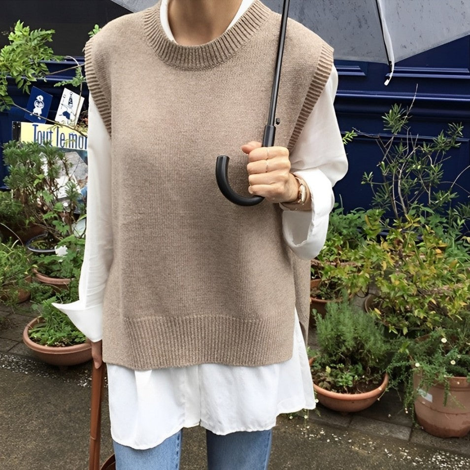 Alva - Pull Sans Manches à Coupe Ample