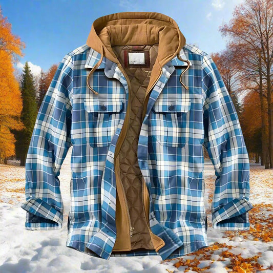 Ormond - Veste chaude à carreaux avec capuche