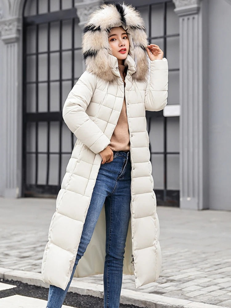 Adriana - Manteau d'hiver long avec ceinture