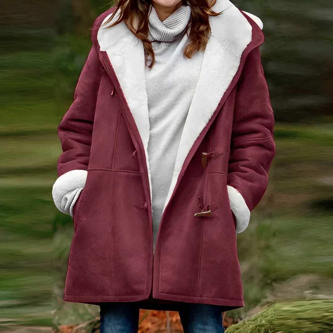 Inese - Long warm winter coat for women