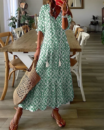 Daley - Robe boho pour femmes à coupe allongée