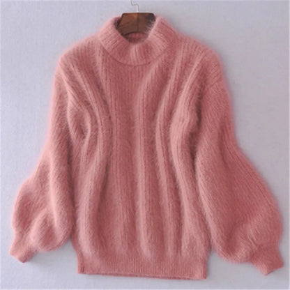 Brenda – Pull rétro style angora