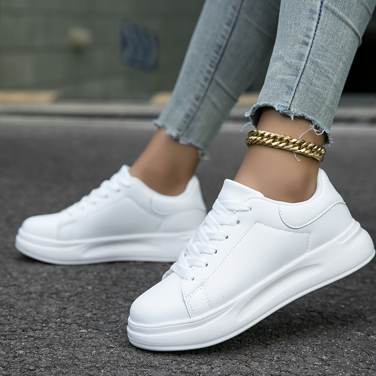 Layla - Baskets blanches pour femmes pour un style quotidien